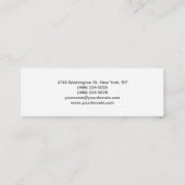 Mini Carte de visite professionnel mince en lin clair (Dos)
