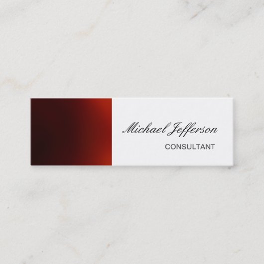 Mini Carte de visite professionnel mince en rouge blanc (Devant)