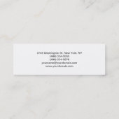 Mini Carte de visite professionnel mince en rouge blanc (Dos)