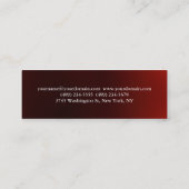 Mini Carte de visite professionnel mince et rouge foncé (Dos)