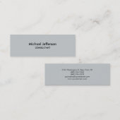 Mini Carte de visite professionnel mince Gray (Devant / Derrière)