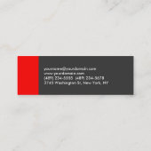 Mini Carte de visite professionnel mince gris mince (Dos)