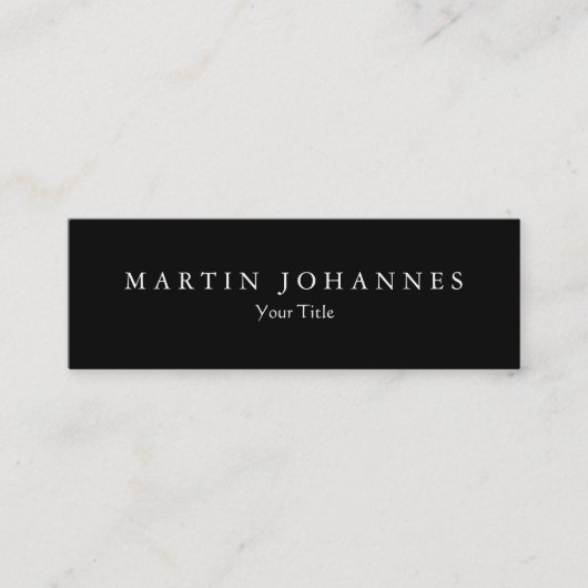Mini Carte de visite professionnel mince noir blanc min (Devant)
