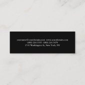 Mini Carte de visite professionnel mince noir blanc min (Dos)