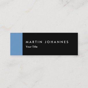 Mini Carte de visite professionnel mince noir bleu noir
