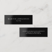 Mini Carte de visite professionnel mince noir gris minc (Devant / Derrière)