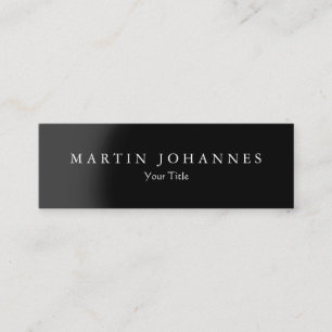 Mini Carte de visite professionnel mince noir gris minc