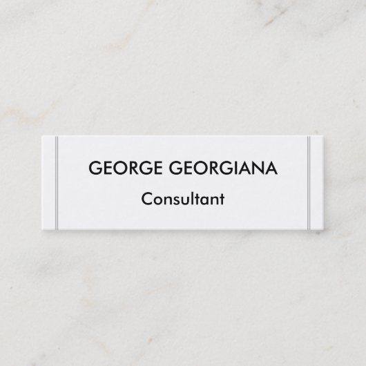 Mini Carte de visite professionnel minimaliste (Devant)
