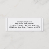 Mini Carte de visite professionnel minimaliste (Dos)