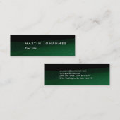 Mini Carte de visite professionnel noir et vert maigre (Devant / Derrière)