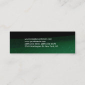 Mini Carte de visite professionnel noir et vert maigre (Dos)