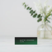 Mini Carte de visite professionnel noir et vert maigre (Debout devant)