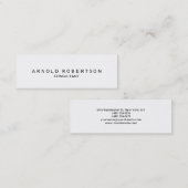 Mini Carte de visite professionnel tendance blanc clair (Devant / Derrière)