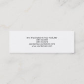 Mini Carte de visite professionnel tendance blanc clair (Dos)
