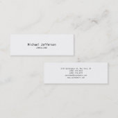 Mini Carte de visite professionnel tendance mince (Devant / Derrière)