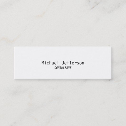 Mini Carte de visite professionnel tendance mince (Devant)