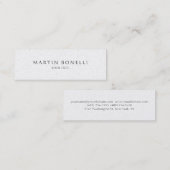 Mini Carte de visite professionnel tendance Plain Slim (Devant / Derrière)