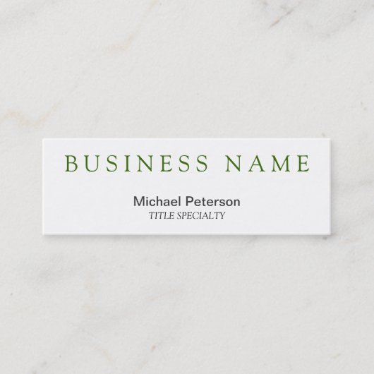 Mini Carte de visite professionnel vert blanc maigre (Devant)