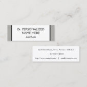 Mini Carte de visite professionnel Vintage et classique (Devant / Derrière)