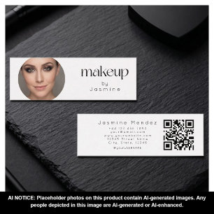 Mini Carte de visite professionnelle de beauté blanche