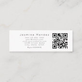 Mini Carte de visite professionnelle de beauté blanche  (Dos)