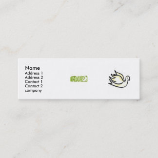 Mini carte de visite professionnelle de visite maigre
