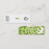 Mini carte de visite professionnelle de visite maigre (Devant / Derrière)