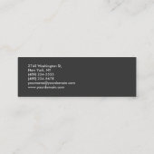 Mini Carte de visite professionnelle grise simple Monog (Dos)