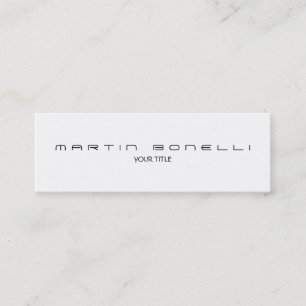 Mini Carte de visite professionnelle italique blanche P