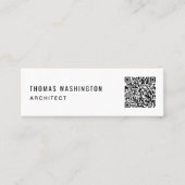 Mini Carte de visite professionnelle QR Code minimal (Devant)