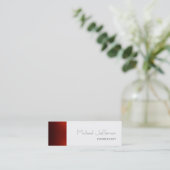 Mini Carte de visite professionnelle rouge uni simple (Debout devant)