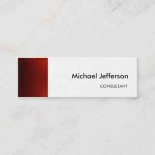 Mini Carte de visite professionnelle rouge uni slim