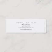 Mini Carte de visite professionnelle rouge uni slim (Dos)
