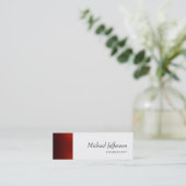 Mini Carte de visite professionnelle rouge uni slim (Debout devant)