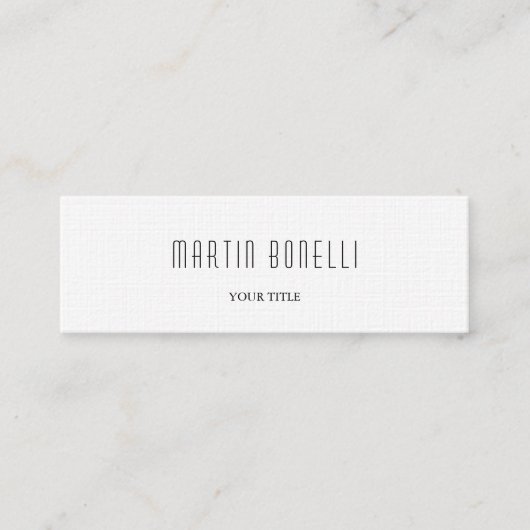 Mini Carte de visite professionnelle Slim Plain (Devant)