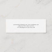 Mini Carte de visite professionnelle Slim Plain (Dos)