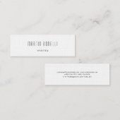 Mini Carte de visite professionnelle Slim Plain (Devant / Derrière)
