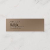 Mini Carte de visite professionnelle tendance Slim Brow (Dos)