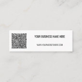 Mini Carte de visite promotionnel de code QR et de text (Devant)