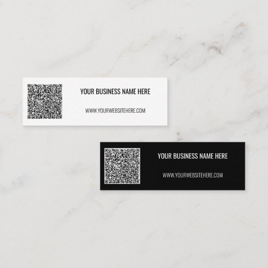 Mini Carte de visite promotionnel de code QR et de text (Devant / Derrière)