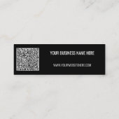 Mini Carte de visite promotionnel de code QR et de text (Dos)