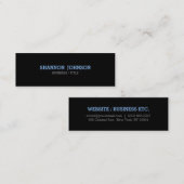 Mini carte de visite propre et simple étroit (Devant / Derrière)