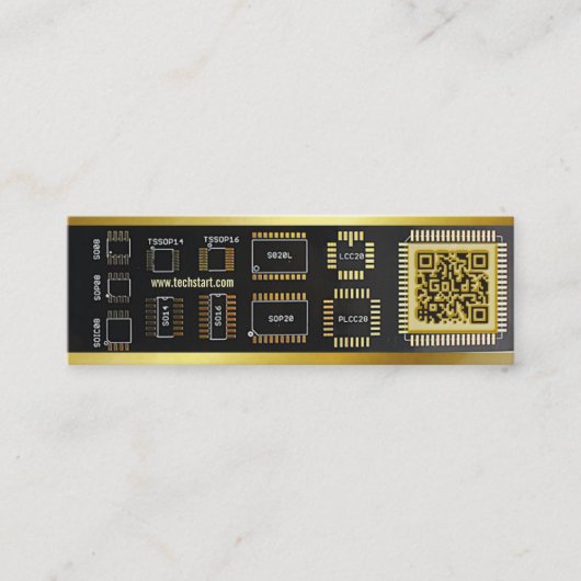 Mini carte de visite qr technique de règle pcb (Devant)