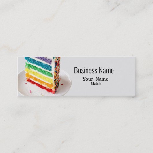 Mini Carte de visite Rainbow Cake (Devant)