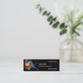 Mini Carte de visite Rainbow Swirl (Debout devant)