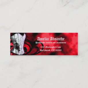 Mini Carte de visite Red Corset Goth