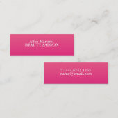 Mini Carte de visite rose (Devant / Derrière)