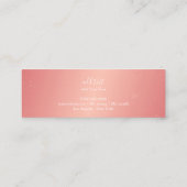 Mini Carte de visite - rose de maquillage de confettis (Dos)