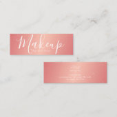 Mini Carte de visite - rose de maquillage de confettis (Devant / Derrière)