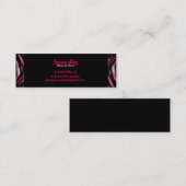 Mini Carte de visite rose de zèbre (Devant / Derrière)